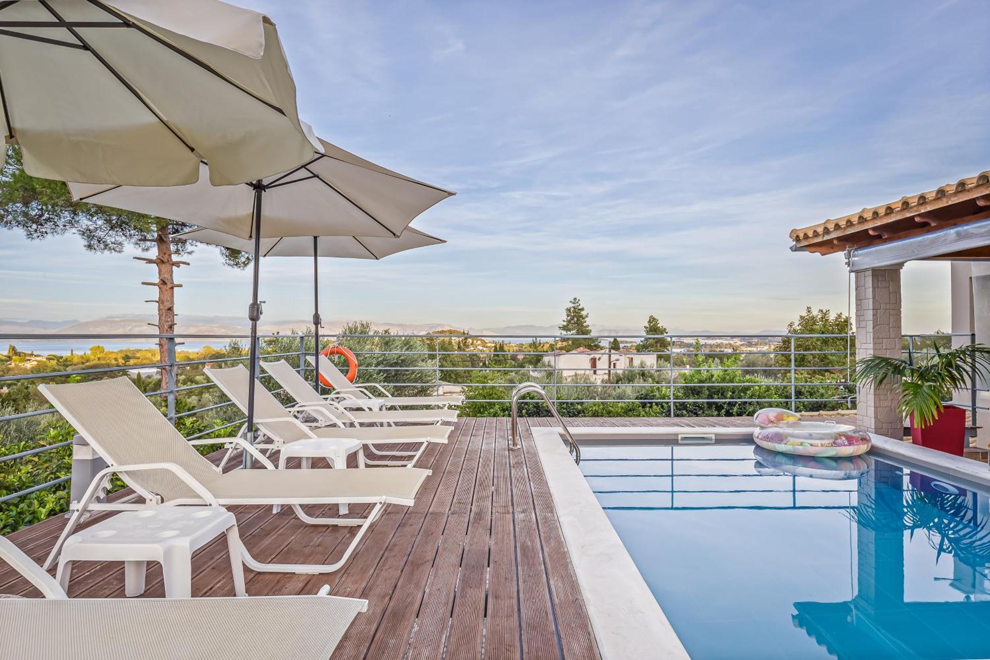 Villa Olivia Corfu - Amazing Sea-View 3 Bedroom Villa With A Pool Γαζάτικα Εξωτερικό φωτογραφία