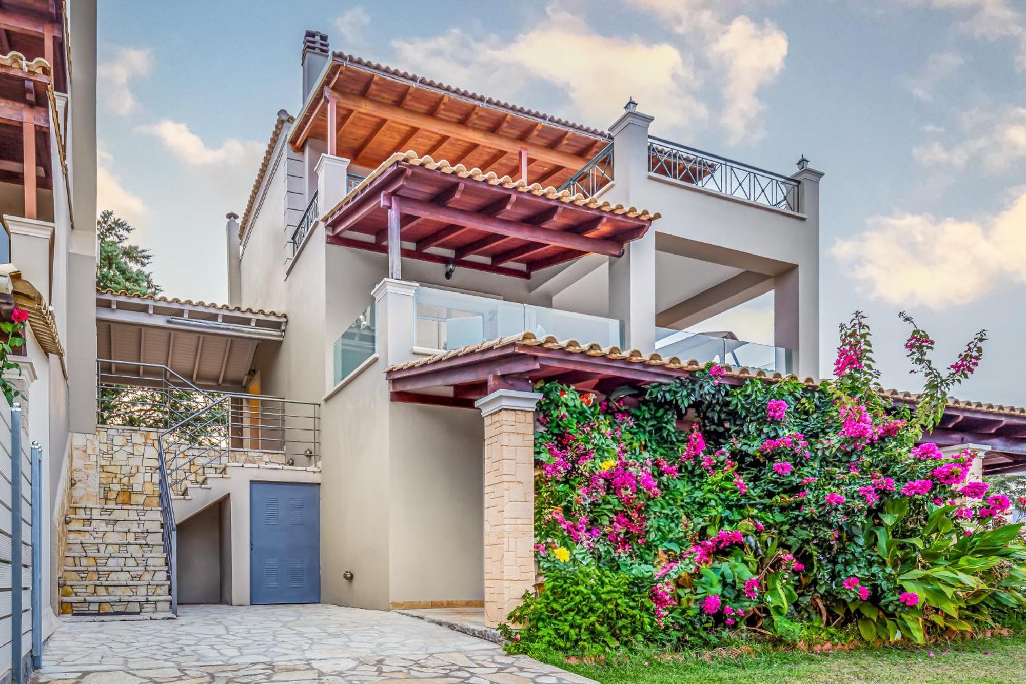 Villa Olivia Corfu - Amazing Sea-View 3 Bedroom Villa With A Pool Γαζάτικα Εξωτερικό φωτογραφία