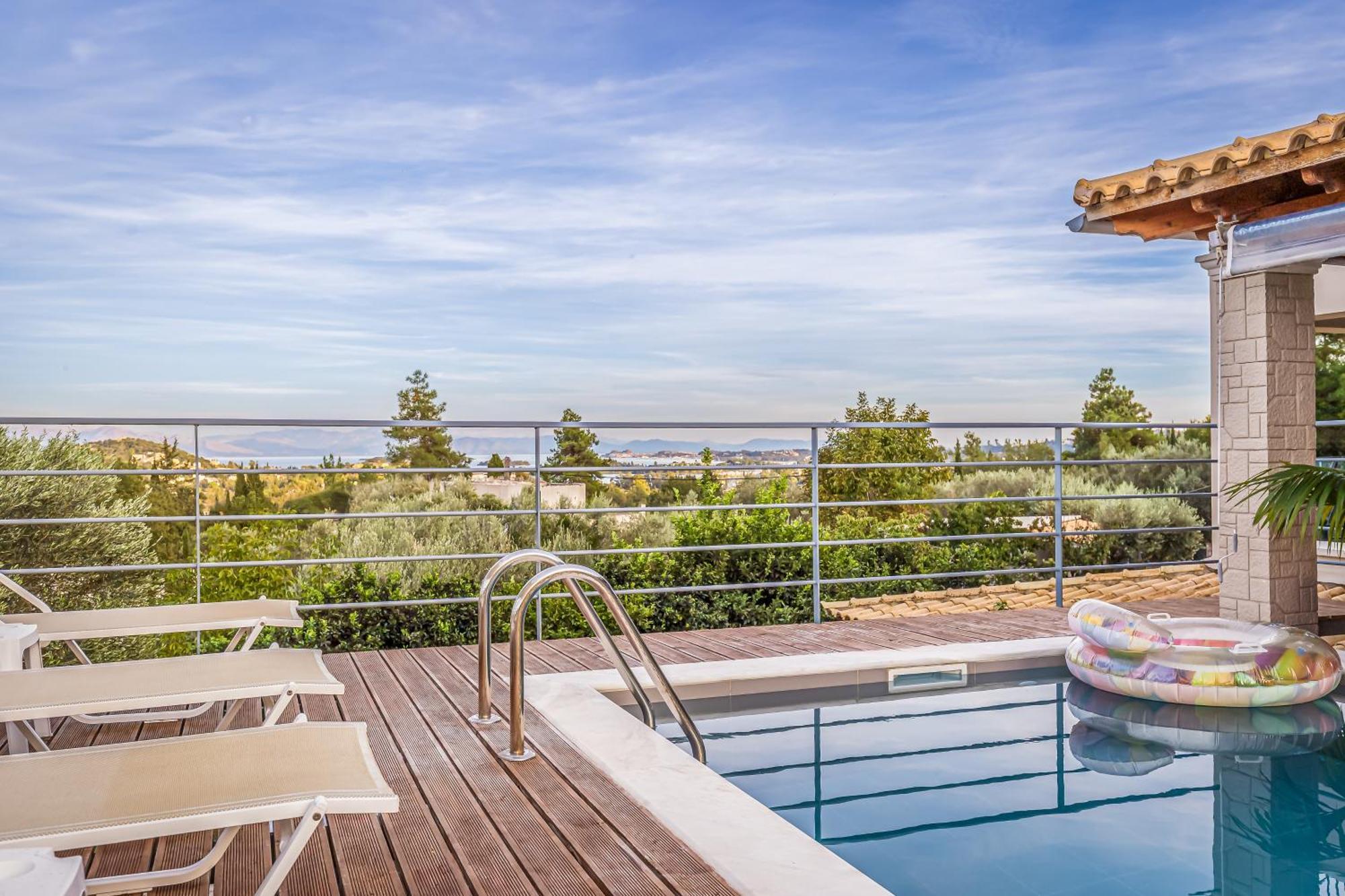Villa Olivia Corfu - Amazing Sea-View 3 Bedroom Villa With A Pool Γαζάτικα Εξωτερικό φωτογραφία